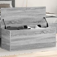 Opbergbox 90x35x35 cm bewerkt hout grijs sonoma eikenkleurig - thumbnail