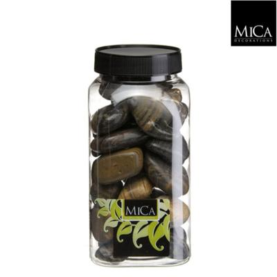 Mica Decorations decoratie stenen bruin 650ml Mica Decorations decoratie stenen bruin 650ml