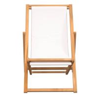 Ligstoel 56x105x96 cm teakhout crme - thumbnail