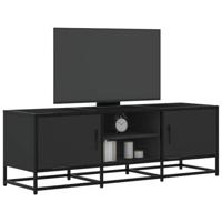 Tv-meubel 120x35x41 cm bewerkt hout en metaal zwart - thumbnail