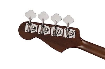 Fender Kingman Bass Shaded Edge Burst WN Black Pickguard elektrisch-akoestische basgitaar met gigbag