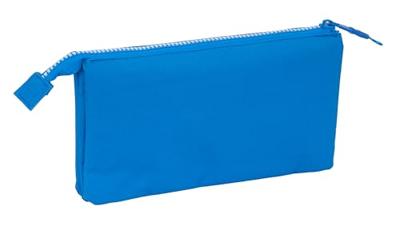 Pennenetui met 3 vakken R. C. Deportivo de La Coruña Blauw 22 x 12 x 3 cm