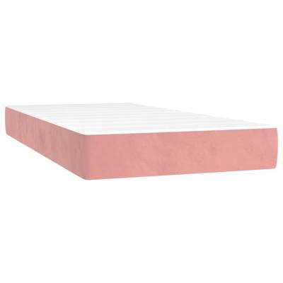 Boxspring met matras fluweel roze 100x200 cm - thumbnail