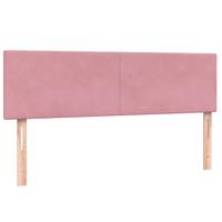 Boxspring met matras fluweel roze 160x220 cm - thumbnail