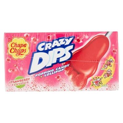 Chupa Chups Chupa crazy dips strawberry (24x 14gr)