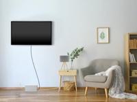 Perel contactdoos met 3 stopcontacten en schakelaar, inclusief kabelbox, wit, voor België - thumbnail