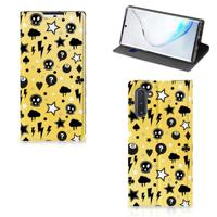 Mobiel BookCase Samsung Galaxy Note 10 Punk Geel - thumbnail