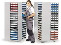 Treston 0830-6 Opslagmagazijn (b x h x d) 400 x 395 x 300 mm Lichtgrijs, Blauw 1 stuk(s) - thumbnail