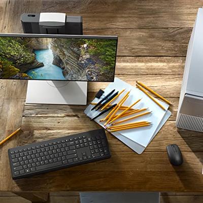DELL KM3322W toetsenbord Inclusief muis RF Draadloos QWERTY UK International Zwart
