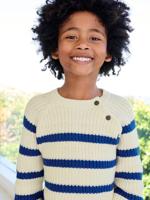 Gestreepte jongenstrui felblauw - thumbnail