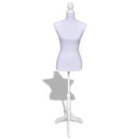 VidaXL Etalagepop torso vrouw wit - thumbnail