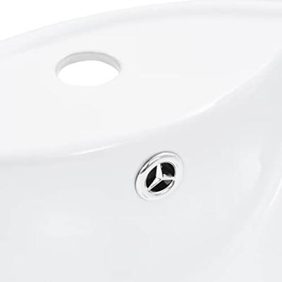 VidaXL Wastafel met overloop 46,5x18 cm keramiek wit