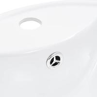 Wastafel met overloop 46,5x18 cm keramiek wit - thumbnail