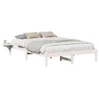 Bedframe met nachttafels Wit 160 x 200 cm Wit - thumbnail