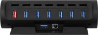 Streamplify Streamplify HUB CTRL 7, 7x USB 3.0 Typ A, RGB, 12V, EU-Netzkabel - schwarz USB 3.0-hub Zwart - thumbnail