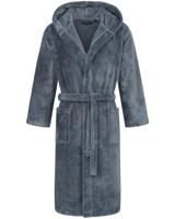 Morgenstern Morgenstern herenbadjas met capuchon Claas Blauw Maat XL - thumbnail