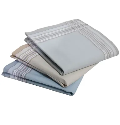 12 stuks Dikke Heren zakdoeken - Katoenen stoffen zakdoeken - 42 - Blauw