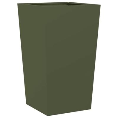VidaXL Plantenbakken 2 st 45x45x75 cm staal olijfgroen