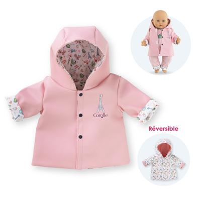 Corolle omkeerbare regenjas voor babypop, 36cm Corolle omkeerbare regenjas voor babypop, 36cm