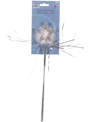 Fee staf zilver met sliertjes