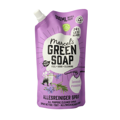 Marcel's Green Soap Allesreiniger lavendel & rozemarijn navulling 500 Milliliter Marcel's Green Soap Allesreiniger lavendel & rozemarijn navulling 500 Milliliter