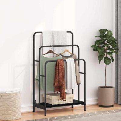 VidaXL Kledingrek zwart eiken 60 x 30 x 100,5 cm bewerkt hout