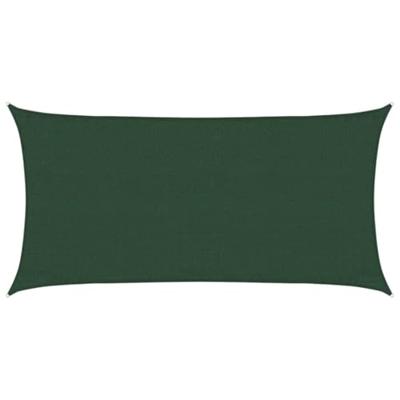 VidaXL Zonnezeil 160 g/m² 3x6 m hdpe donkergroen