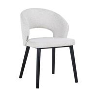 Richmond Eetkamerstoel 'Savoy' Bouclé, kleur Wit - thumbnail