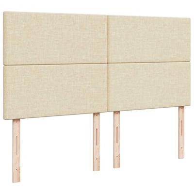 Boxspring met matras stof crèmekleurig 200x200 cm