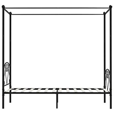 Hemelbedframe metaal zwart 120x200 cm