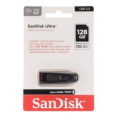 SanDisk Ultra USB flash drive 128 GB USB Type-A 3.2 Gen 1 (3.1 Gen 1) Zwart - thumbnail