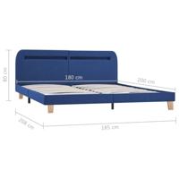 Bedframe met LED stof blauw 180x200 cm - thumbnail