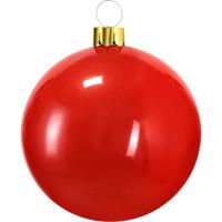 Kerstbal Opblaasbaar 65 cm Rood - thumbnail