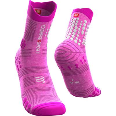 Compressport compressiesokken Pro Racing polyamide roze T2 Compressport compressiesokken Pro Racing polyamide roze T2