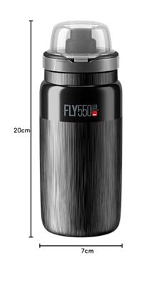 ELITE bidon "fly mtb" mod. 20 bottle fly mtb 550ml black/grey