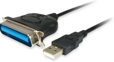 Equip 133383 usb to parallel adapter cable, usb 2.0 -> ieee1284, male/male, black
