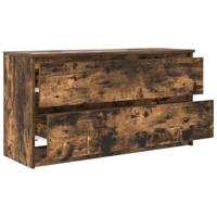 Tv-meubel 100x35x54 cm bewerkt hout gerookt eikenkleurig - thumbnail