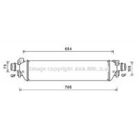 Intercooler, inlaatluchtkoeler OLA4664 - thumbnail