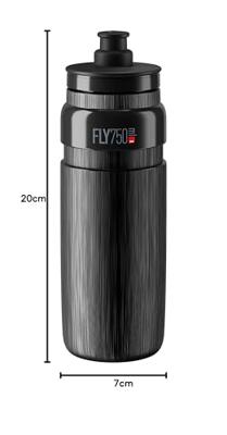 ELITE bidon "fly tex" bottle fly tex 750ml black