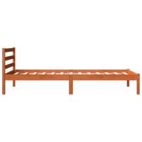 Bedframe zonder matras massief grenenhout wasbruin 100x200 cm - thumbnail