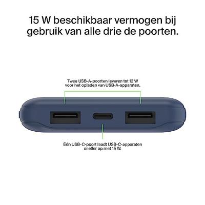 Belkin BoostCharge 3-poorts 10.000 mAh - 15 W powerbank - thumbnail