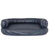 Hondenmand ergonomisch schuim 88x65 cm kunstleer donkerblauw - thumbnail