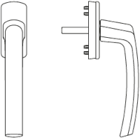 Greep kruk nok f1 harmony zilv. - thumbnail