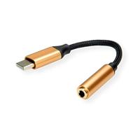 ROLINE GOLD Adapter USB type C - 3,5 mm audio, ST/BU, 0,13 m - thumbnail