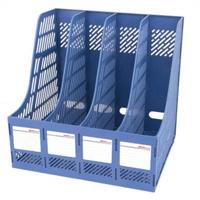 4 secties Bureau Organizer Office Supplies accessoires bureaublad tafelblad Sorter Shelf(Blue) - thumbnail