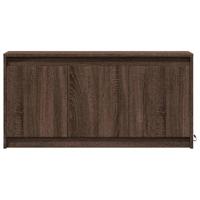 Tv-meubel met LED 100x34x50 cm bewerkt hout bruin eikenkleurig - thumbnail