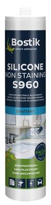 Bostik siliconenkit - Non Staining - S960 - transparant grijs - koker 310 ml