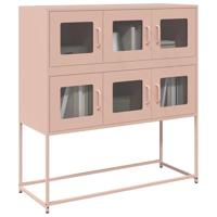 Dressoir 100,5x39x107 cm koudgewalst staal roze - thumbnail