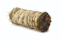 Beeztees Hooi Rol met Bloemen - Knaagdierensnack - 17x5 cm - thumbnail