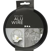 Creativ Company Https://www.cchobby.nl/alu-draad-rond-dikte-2-mm-zwart-10-m-1-rol - thumbnail